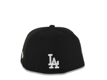 Load image into Gallery viewer, (Youth)Los Angeles Dodgers New Era MLB 59FIFTY 5950 Kid Fitted Cap Hat Black Crown/Visor White/Red Logo With Rose 40th Anniversary Stadium Side Patch

