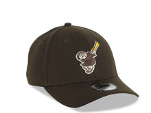 Load image into Gallery viewer, San Diego Padres New Era MLB 39THIRTY 3930 Flexfit Cap Hat Brown Crown/Visor Brown/Yellow Swinging Friar Logo Black UV
