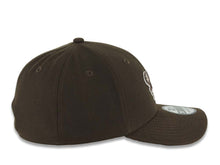 Load image into Gallery viewer, San Diego Padres New Era MLB 39THIRTY 3930 Flexfit Cap Hat Brown Crown/Visor Brown/Yellow Swinging Friar Logo Black UV
