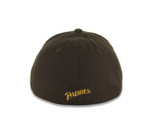 Load image into Gallery viewer, San Diego Padres New Era MLB 39THIRTY 3930 Flexfit Cap Hat Brown Crown/Visor Brown/Yellow Swinging Friar Logo Black UV
