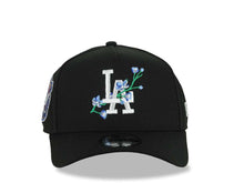 Load image into Gallery viewer, Los Angeles Dodgers New Era MLB 9FORTY 940 Adjustable A-Frame Cap Black Crown/Visor White/Blue Rose Logo 2024-2025 World Series Champions Side Patch
