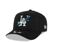 Load image into Gallery viewer, Los Angeles Dodgers New Era MLB 9FORTY 940 Adjustable A-Frame Cap Black Crown/Visor White/Blue Rose Logo 2024-2025 World Series Champions Side Patch

