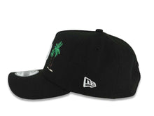 Load image into Gallery viewer, San Diego Padres New Era MLB 9FORTY 940 Adjustable A-Frame Cap Hat Black Crown/Visor White Logo With 2 Palm Trees 20 Years Petcopark Side Patch
