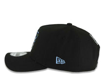 Load image into Gallery viewer, Los Angeles Dodgers New Era MLB 9FORTY 940 Adjustable A-Frame Cap Black Crown/Visor Black/Blue Floral Logo Back To Back World Series Champs Side Patch
