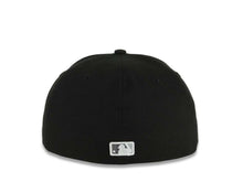 Load image into Gallery viewer, San Diego Padres New Era MLB 59FIFTY 5950 Fitted Cap Hat Black Crown/Visor Black/White/Gray Surfing Logo Gray UV
