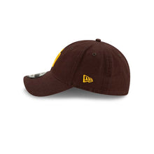Load image into Gallery viewer, San Diego Padres New Era MLB 9TWENTY 920 Adjustable Cap Hat Dark Brown Crown/Visor Yellow Logo 2026 MLB World Tour Mexico City Series Side Patch
