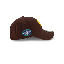 Load image into Gallery viewer, San Diego Padres New Era MLB 9TWENTY 920 Adjustable Cap Hat Dark Brown Crown/Visor Yellow Logo 2026 MLB World Tour Mexico City Series Side Patch
