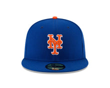Load image into Gallery viewer, New York Mets New Era MLB 59FIFTY 5950 Fitted Cap Hat Royal Blue Crown/Visor Orange/White Logo
