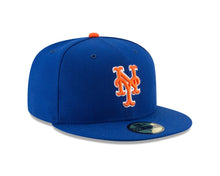 Load image into Gallery viewer, New York Mets New Era MLB 59FIFTY 5950 Fitted Cap Hat Royal Blue Crown/Visor Orange/White Logo
