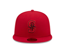 Load image into Gallery viewer, Seattle Mariners New Era MLB 59FIFTY 5950 Fitted Cap Hat Red Crown/Visor Red/Black Logo Gray UV
