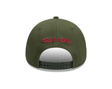 Load image into Gallery viewer, Cruz Azul New Era 9FORTY 940 Adjustable M-Crown Cap Hat Olive Green Crown/Visor Olive/Maroon Logo Gray UV
