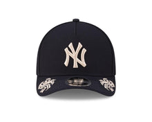 Load image into Gallery viewer, New York Yankees New Era MLB 9FORTY 940 Adjustable M-Crown Cap Hat Navy Blue Crown/Visor Team Color Logo Gray UV (Wordmark)
