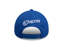 Load image into Gallery viewer, Charros de Jalisco New Era LMP 9FORTY 940 Adjustable A-Frame Cap Hat Light Royal Blue Crown/Visor White Multi Logo Green UV
