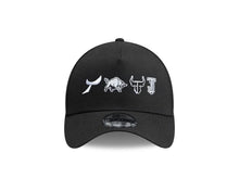 Load image into Gallery viewer, Tijuana Toros New Era LMB 9FORTY 940 Adjustable A-Frame Cap Hat Black Crown/Visor White Multi Logo Green UV
