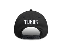Load image into Gallery viewer, Tijuana Toros New Era LMB 9FORTY 940 Adjustable A-Frame Cap Hat Black Crown/Visor White Multi Logo Green UV
