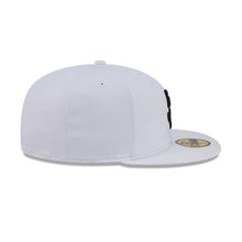 Load image into Gallery viewer, San Diego Padres New Era MLB 59FIFTY 5950 Fitted Cap Hat White Crown/Visor Black Logo Gray UV

