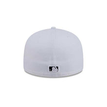 Load image into Gallery viewer, San Diego Padres New Era MLB 59FIFTY 5950 Fitted Cap Hat White Crown/Visor Black Logo Gray UV
