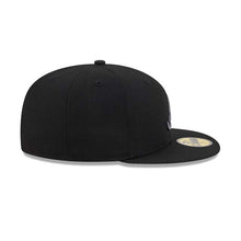 Load image into Gallery viewer, Atlanta Braves New Era MLB 59FIFTY 5950 Fitted Cap Hat Black Crown/Visor Dark Gray Logo Gray UV
