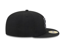 Load image into Gallery viewer, San Diego Padres New Era MLB 59FIFTY 5950 Fitted Cap Hat Black Crown/Visor Black/White Logo Gray UV
