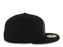 Load image into Gallery viewer, Charros de Jalisco New Era LMP 59FIFTY 5950 Fitted Cap Hat Black Crown/Visor Black/Metallic Gold Logo Gray UV
