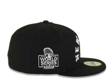 Load image into Gallery viewer, New York Yankees New Era MLB 59FIFTY 5950 Fitted Cap Hat Black Crown/Visor White 1903 Major League Baseball Logo 2024 World Series Side Patch Gray UV
