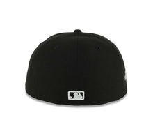 Load image into Gallery viewer, San Diego Padres New Era MLB 59FIFTY 5950 Fitted Cap Hat Black Crown/Visor Black/Gray Logo 2026 MLB World Tour Mexico City Series Side Patch Gray UV
