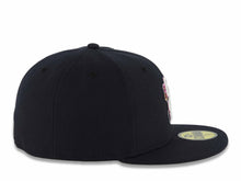 Load image into Gallery viewer, San Diego Padres New Era MLB 59FIFTY 5950 Fitted Cap Hat Navy Blue Crown/Visor White/Magenta Logo Gray UV (2026 City Connect Batting Practice)
