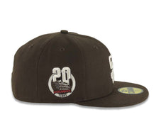 Load image into Gallery viewer, San Diego Padres New Era MLB 59FIFTY 5950 Fitted Cap Hat Brown Crown/Visor Cream/Dark Brown Logo 20 Years Petco Park Side Patch Gray UV
