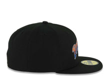 Load image into Gallery viewer, San Diego Padres New Era MLB 59FIFTY 5950 Fitted Cap Hat Black Crown/Visor Orange/Royal Blue/White Script Logo Gray UV
