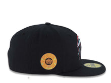 Load image into Gallery viewer, Mexico New Era 59FIFTY 5950 Fitted Cap Hat Navy Blue Crown/Visor Gray/Orange Skull Logo Aztec Calendar Side Patch Gray UV

