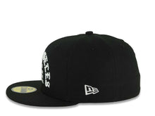 Load image into Gallery viewer, Los Angeles Dodgers New Era MLB 59FIFTY 5950 Fitted Cap Black Crown/Visor White 1958 Major League Baseball Logo 2025 World Series Champions Side Patch
