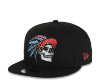 Load image into Gallery viewer, Mexico New Era 9FIFTY 950 Snapback Cap Hat Black Crown/Visor White/Metallic Red/Blue Skull Logo Aztec Calendar Side Patch Gray UV
