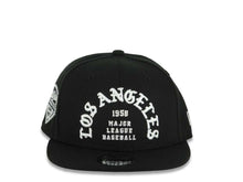Load image into Gallery viewer, (Youth) Los Angeles Dodgers New Era MLB 9FIFTY 950 Snapback Cap Hat Black Crown/Visor White 1958 Major League Baseball Logo 2025 Champions Side Patch
