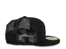 Load image into Gallery viewer, (Youth) San Diego Padres New Era MLB 59FIFTY 5950 Fitted Trucker/Mesh Cap Hat Black Crown/Visor Black Logo Black UV
