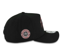 Load image into Gallery viewer, Mexico New Era 9FORTY 940 Adjustable A-Frame Cap Hat Black Crown/Visor White/Metallic Brown Skull Logo Aztec Calendar Side Patch Gray UV
