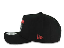 Load image into Gallery viewer, Mexico New Era 9FORTY 940 Adjustable A-Frame Cap Hat Black Crown/Visor White/Metallic Red/Blue Skull Logo Aztec Calendar Side Patch Gray UV

