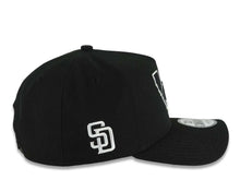 Load image into Gallery viewer, Oceanside California Map New Era 9FORTY 940 Adjustable A-Frame Cap Hat Black Crown/Visor Black/White Logo SD Logo Side Patch Gray UV
