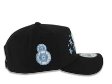 Load image into Gallery viewer, San Diego Padres New Era MLB 9FORTY 940 Adjustable A-Frame Cap Hat Black Crown/Visor White Logo With Sky Blue Cherry Blossoms Floral Side Patch

