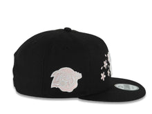 Load image into Gallery viewer, San Diego Padres New Era MLB 9FIFTY 950 Snapback Cap Hat Black Crown/Visor White Logo With Pink Cherry Blossoms 1998 World Series Side Patch Gray UV
