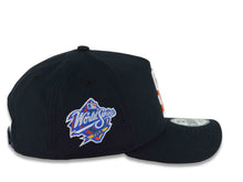 Load image into Gallery viewer, San Diego Padres New Era MLB 9FORTY 940 Adjustable A-Frame Cap Hat Navy Blue Crown/Visor White/Orange Logo 1998 World Series Side Patch Gray UV 

