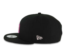Load image into Gallery viewer, San Diego Padres New Era MLB 9FIFTY 950 Snapback Cap Hat Black Crown/Visor Pink/Purple Logo 25th Anniversary Side Patch Gray UV
