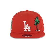 Load image into Gallery viewer, Los Angeles Dodgers New Era MLB 9FIFTY 950 Snapback Cap Hat Red Crown/Visor White Logo With Palm Back To Back 9x World Series Champions Side Patch
