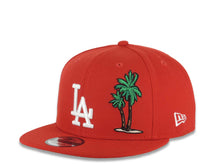 Load image into Gallery viewer, Los Angeles Dodgers New Era MLB 9FIFTY 950 Snapback Cap Hat Red Crown/Visor White Logo With Palm Back To Back 9x World Series Champions Side Patch
