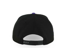 Load image into Gallery viewer, San Diego Padres New Era MLB 9FORTY 940 Adjustable A-Frame Cap Hat Black Crown/Visor Purple Logo 1998 World Series Side Patch Gray UV
