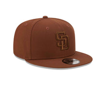 Load image into Gallery viewer, San Diego Padres New Era MLB 9FIFTY 950 Snapback Cap Hat Dark Brown Crown/Visor Dark Brown Logo Gray UV (Color Pack)
