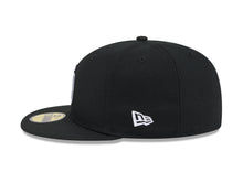 Load image into Gallery viewer, San Diego Padres New Era MLB 59FIFTY 5950 Fitted Cap Hat Black Crown/Visor White/Black Rhinestone Logo Gray UV
