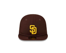 Load image into Gallery viewer, (Infant) San Diego Padres New Era MLB 59FIFTY 5950 Fitted Cap Hat Team Color Dark Brown Crown/Visor Yellow Logo Dark Brown UV (My 1st First)
