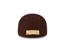 Load image into Gallery viewer, (Infant) San Diego Padres New Era MLB 59FIFTY 5950 Fitted Cap Hat Team Color Dark Brown Crown/Visor Yellow Logo Dark Brown UV (My 1st First)
