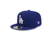Load image into Gallery viewer, (Youth) Los Angeles Dodgers New Era MLB 59FIFTY 5950 Fitted Cap Hat Royal Blue Crown/Visor White Logo Gray UV
