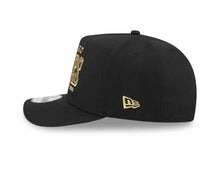 Load image into Gallery viewer, San Diego Padres New Era MLB 9FIFTY 950 Snapback A-Frame Cap Hat Black Crown/Visor Gold/Black Script Logo Gray UV
